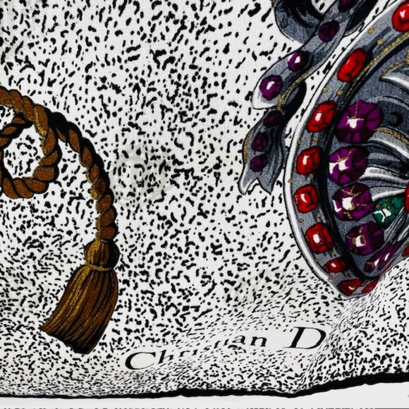 VGT  Over size Full Body Wrap Christian Dior Soft 100% Silk Scarf Satin 41"  (22 - Picture 13 of 15